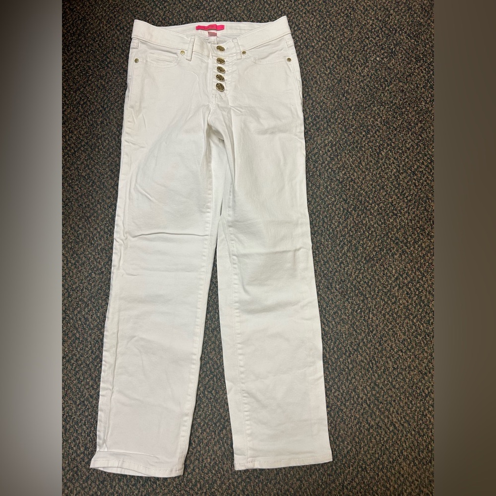 Lilly Pulitzer South Ocean High Rise Straight Leg Jean